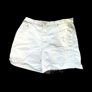 Vintage Halston Jeanswear High Rise Light Khaki Chino Shorts Size 16